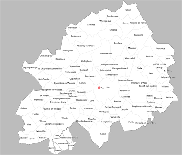 Carte des 95 communes - JLL