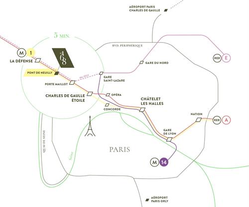 Carte - Le 168 - accessibilité